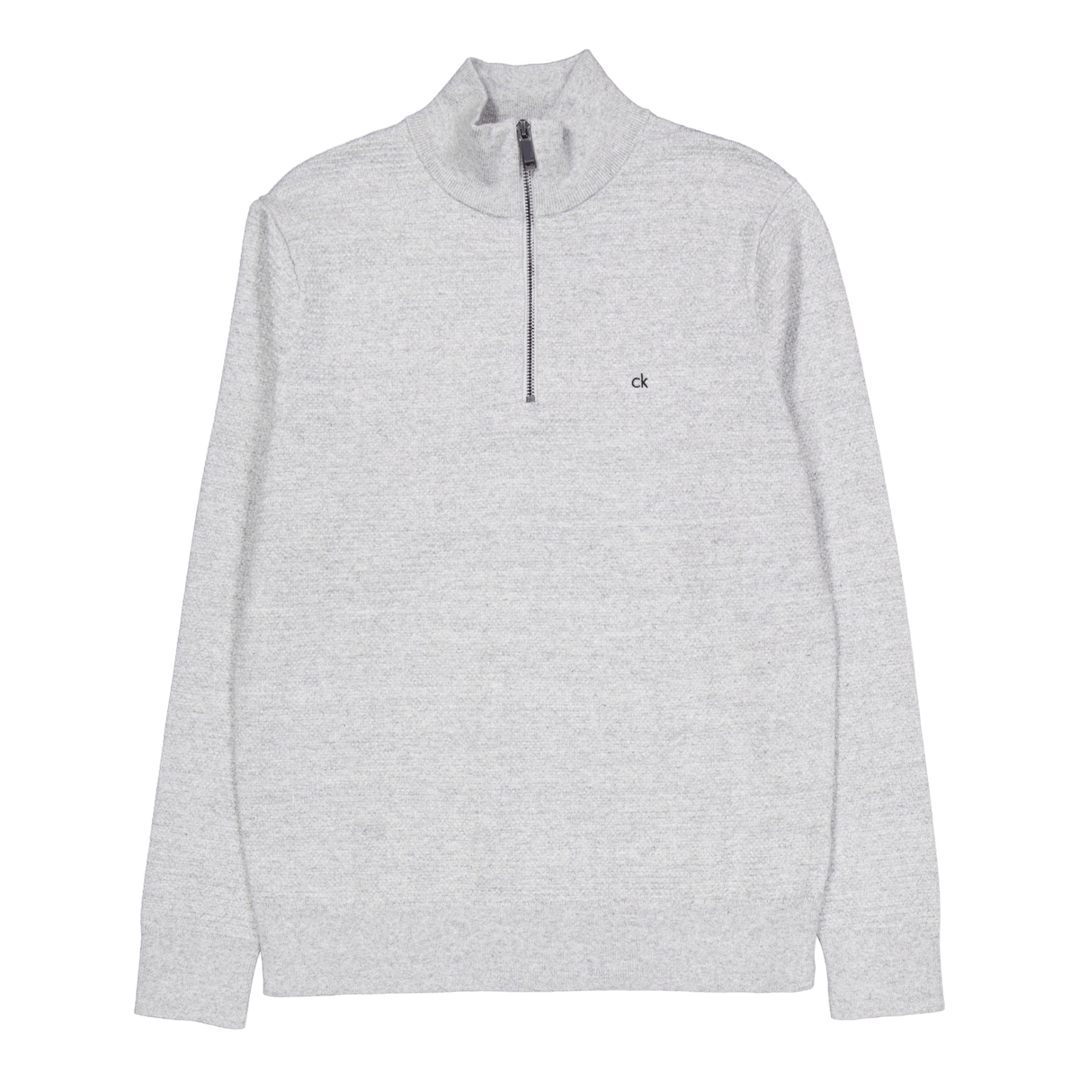 Waffle Texture Q-zip Grey