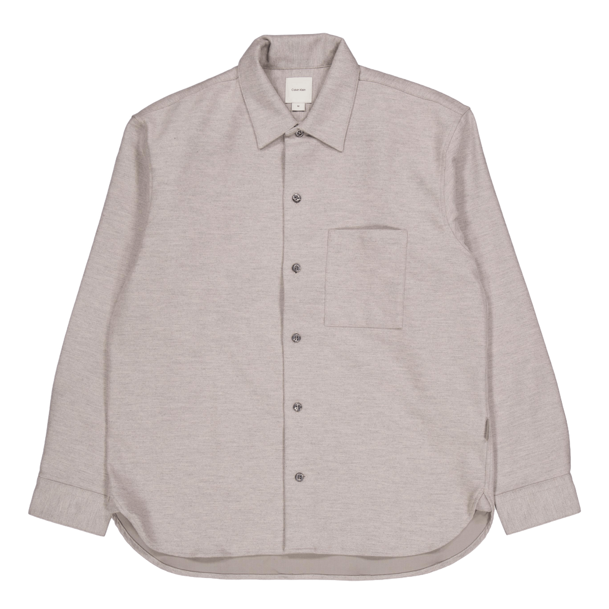 Brushed Wool Optic Overshirt Grey