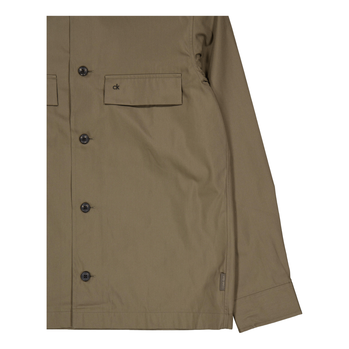 Cotton Blend Overshirt Grey