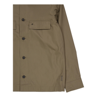 Cotton Blend Overshirt Grey