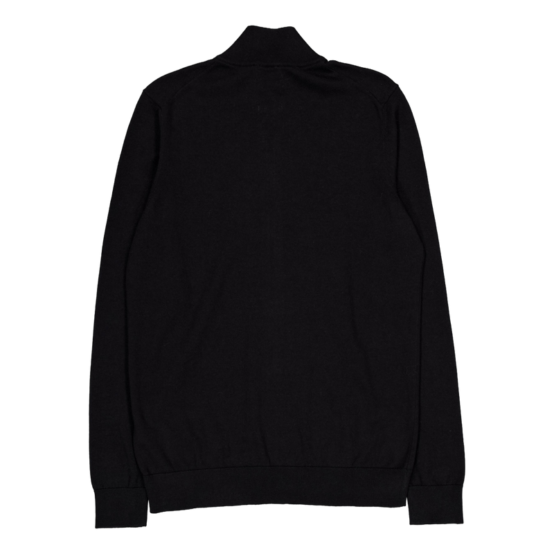 Cotton Silk Blend Zip Jacket Black