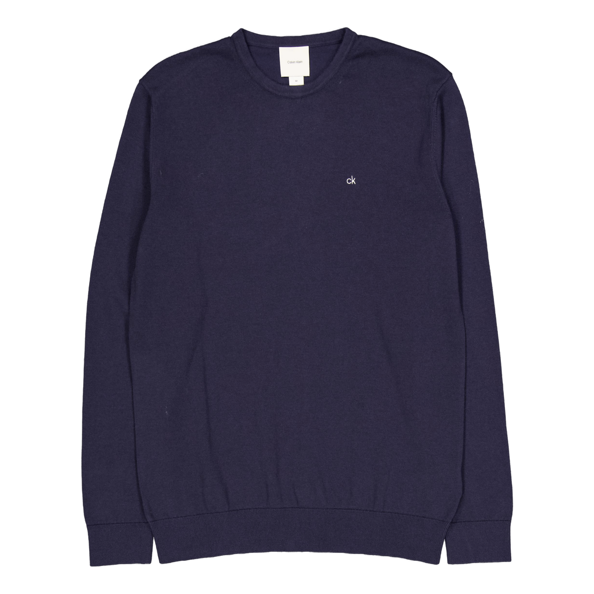 Cotton Silk Blend Cn Sweater Blue