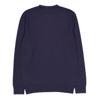 Cotton Silk Blend Cn Sweater Blue