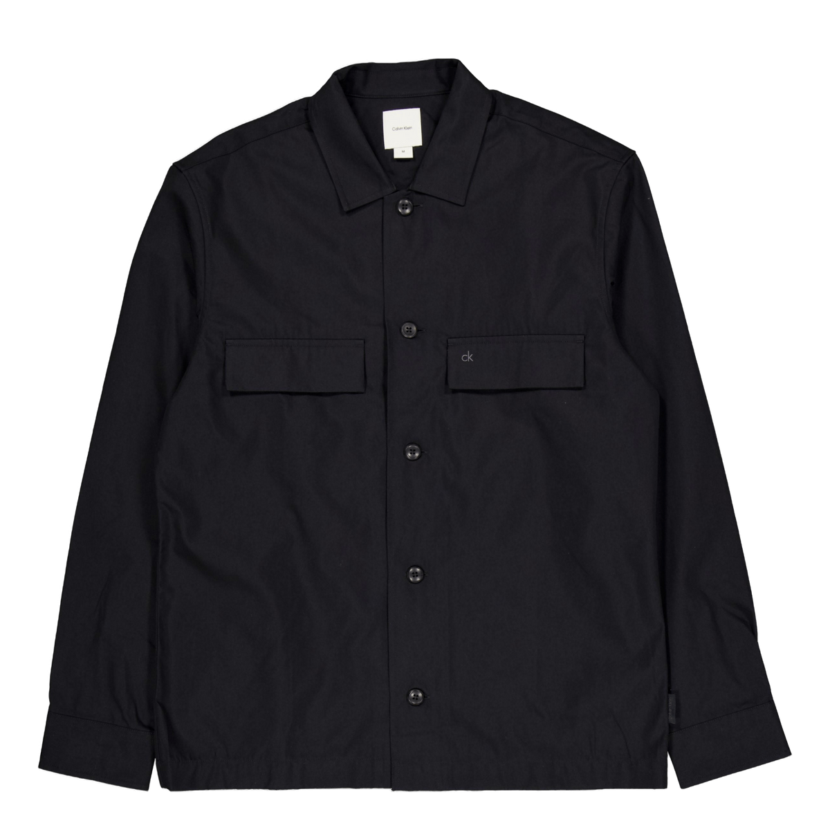 Cotton Blend Overshirt Black