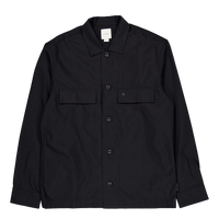 Cotton Blend Overshirt Black