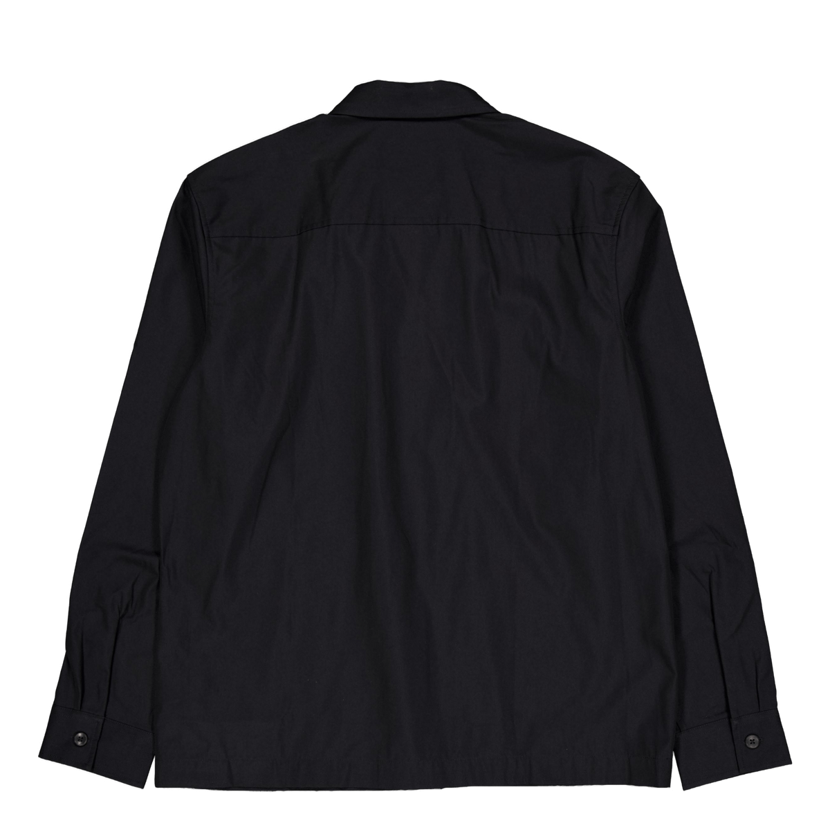 Cotton Blend Overshirt Black