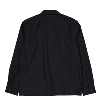 Cotton Blend Overshirt Black