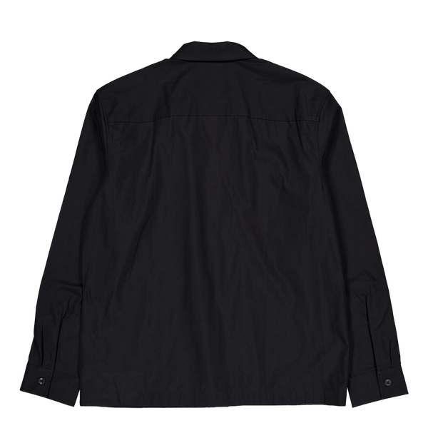 Cotton Blend Overshirt Black