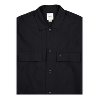 Cotton Blend Overshirt Black