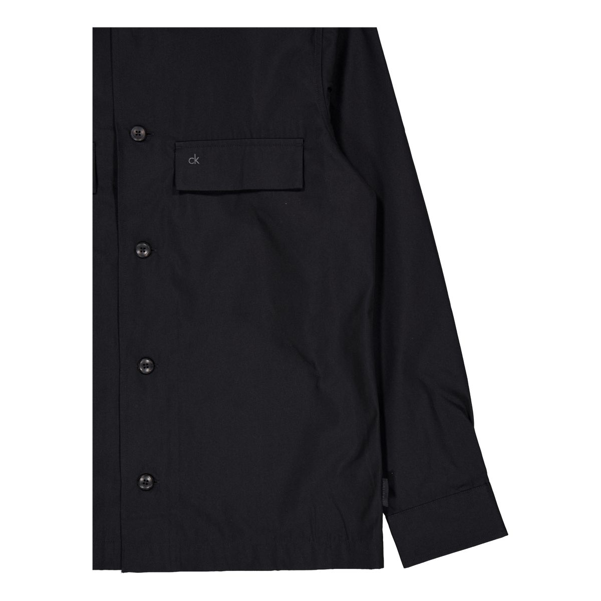 Cotton Blend Overshirt Black