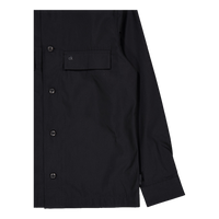 Cotton Blend Overshirt Black