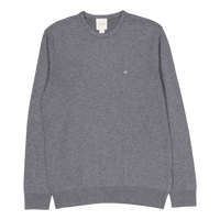 Cotton Silk Blend Cn Sweater Grey