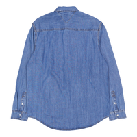 Rglr Fit Shirt Mid Blue Denim