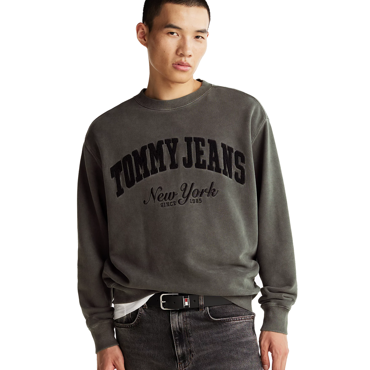 Tjm Rlx Vintage Varsity Crew Black