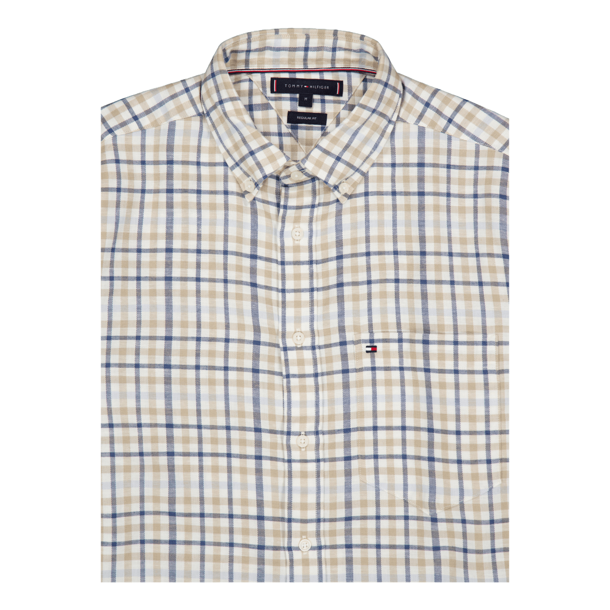 Brushed Linen Gingham Rf Shirt White