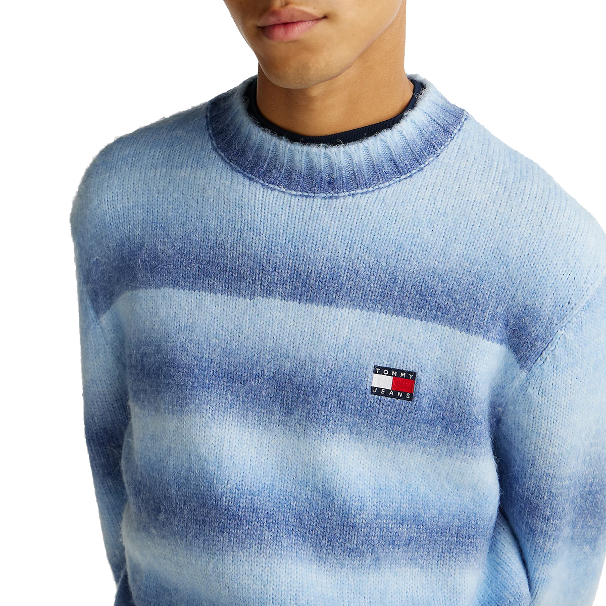 Tjm Reg Ombre Cneck Sweater Blue