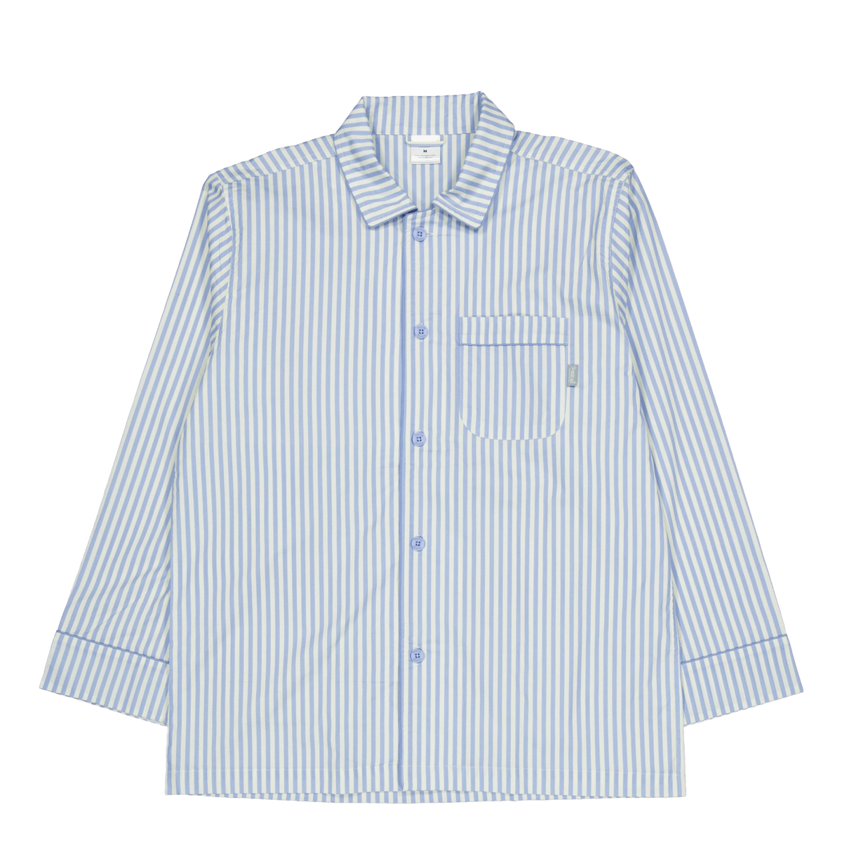 Ice Blue Striped Pyjama Shirt Blue