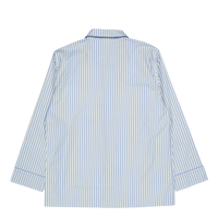 Ice Blue Striped Pyjama Shirt Blue