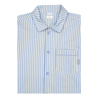 Ice Blue Striped Pyjama Shirt Blue