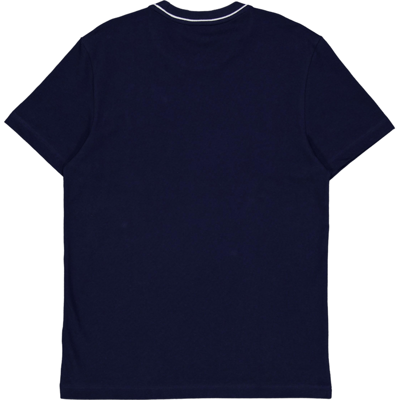 Stretch Piqué Stripe Collar T-shirt NAVY BLUE