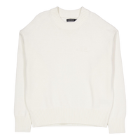 Eddy Cotton Wool Crew Neck White