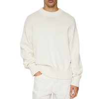 Eddy Cotton Wool Crew Neck White