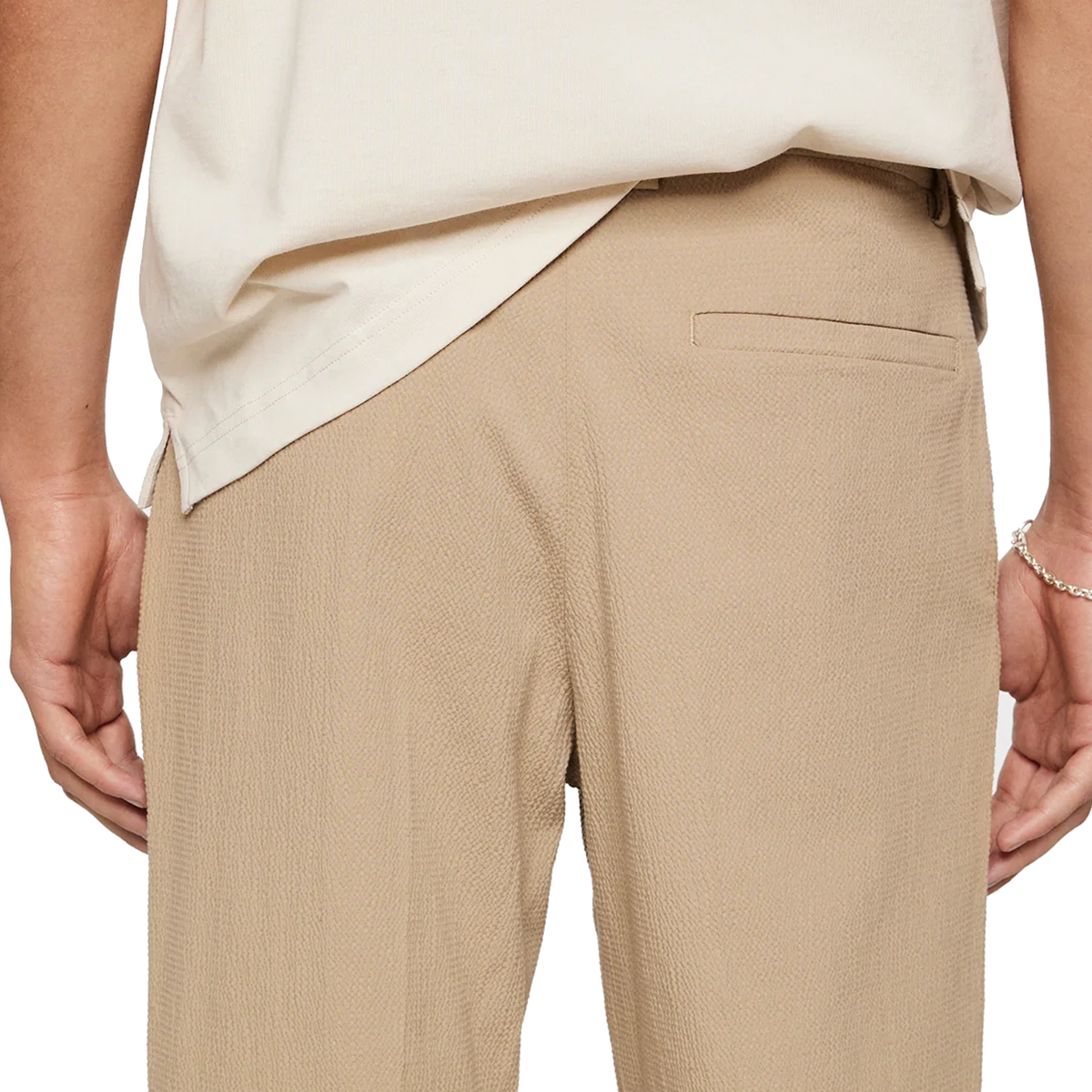 Dropper Seersucker Pants Batique Khaki