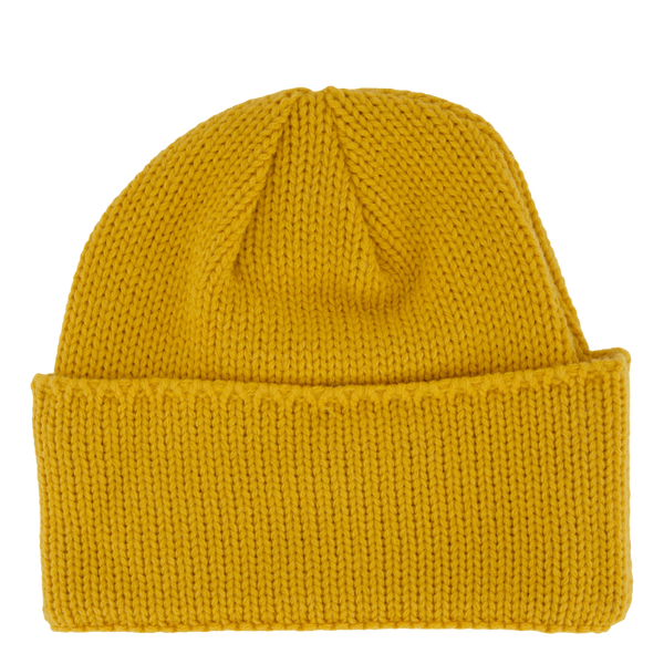 Yellow Wide Cuff Knit Beanie