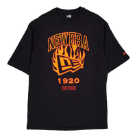 New Era Flag Flame Black Oversized T-Shirt