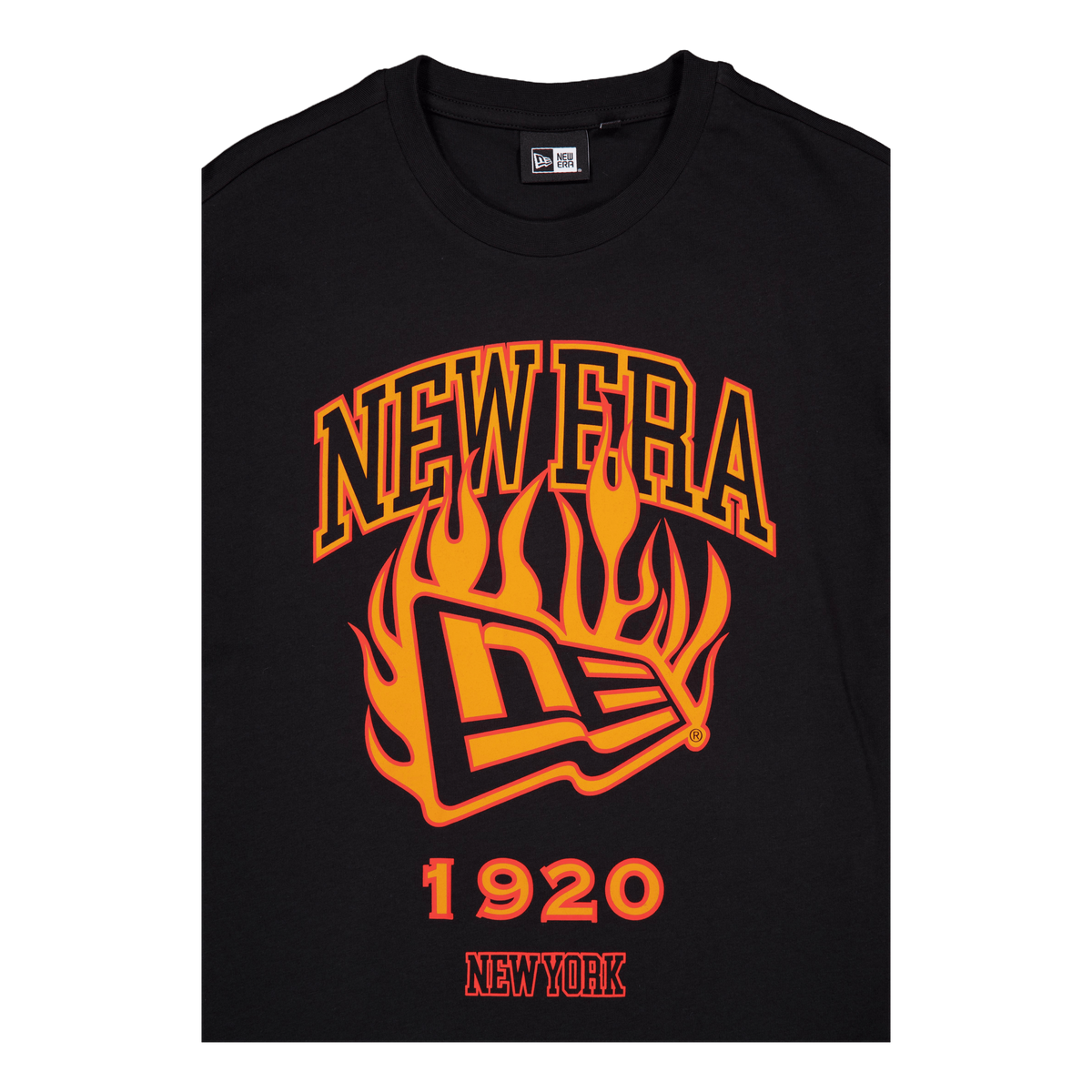 New Era Flag Flame Black Oversized T-Shirt