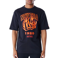 New Era Flag Flame Black Oversized T-Shirt