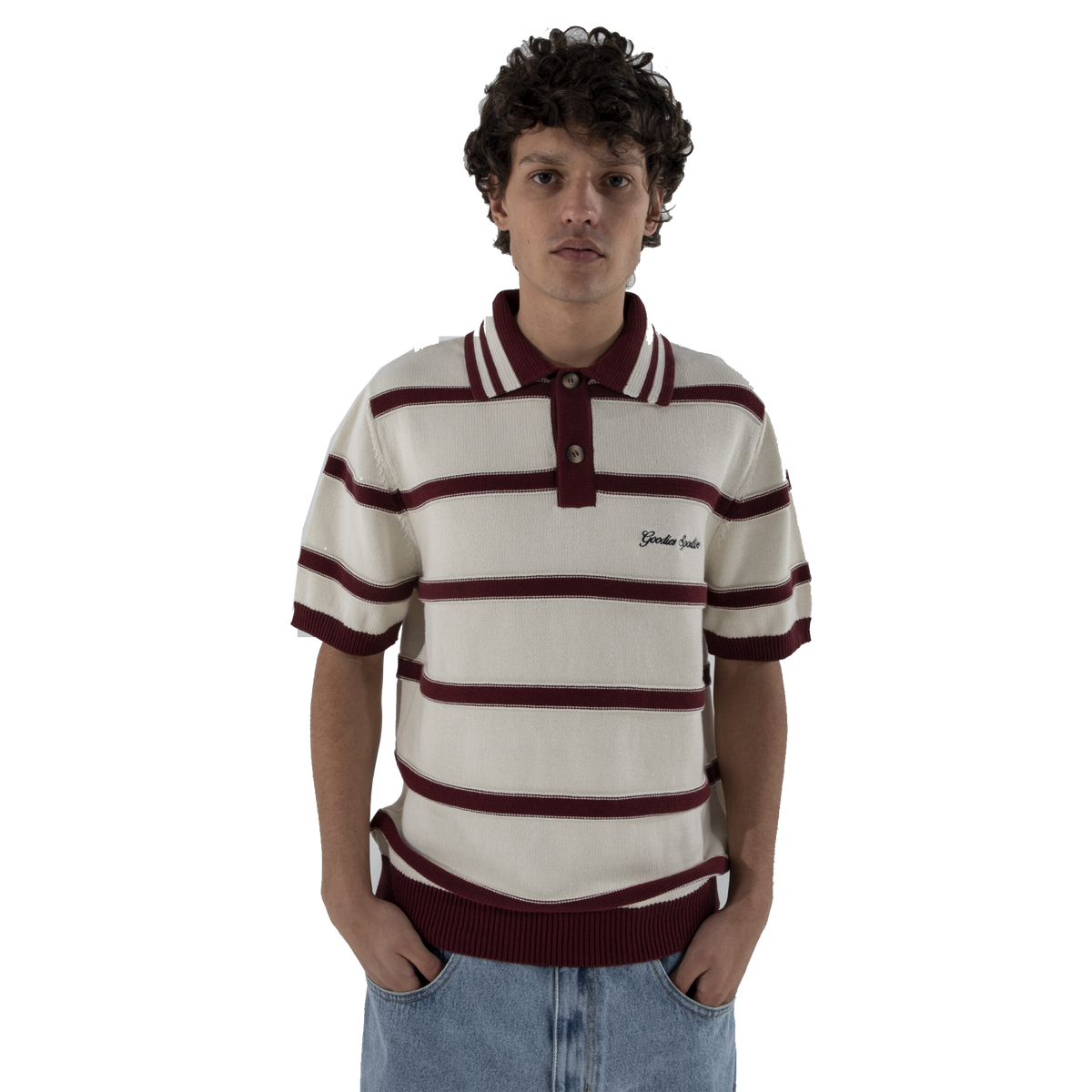 Red Plum Polo Burgundy/ecru