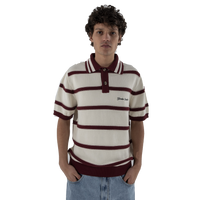 Red Plum Polo Burgundy/ecru