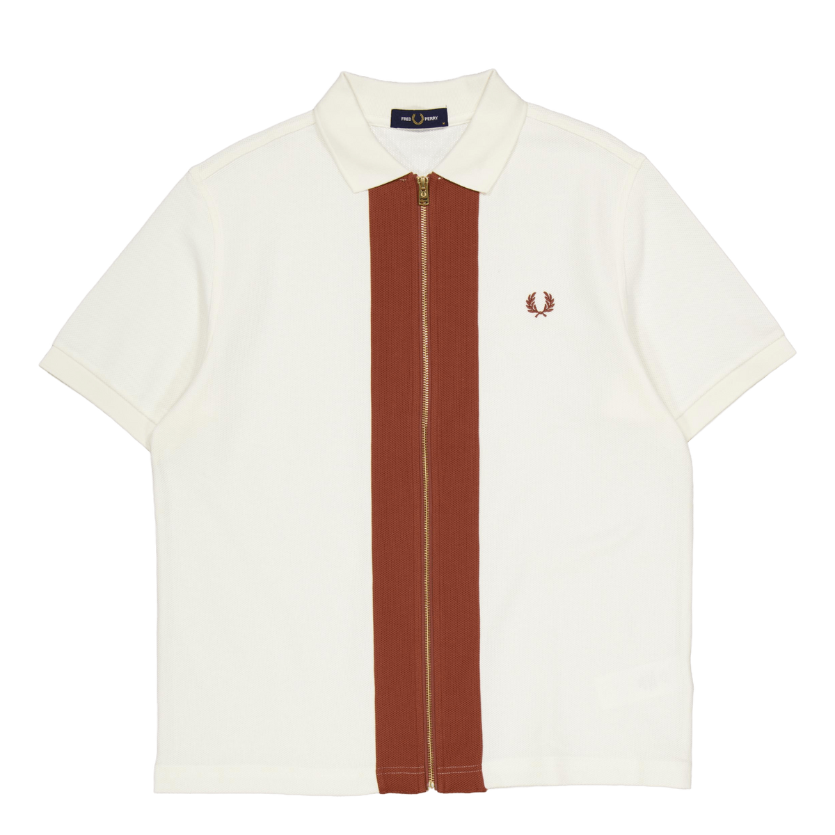 Zip Polo Shirt Light Ecru