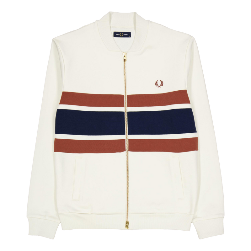 Panelled Zip Sweatshir Light Ecru