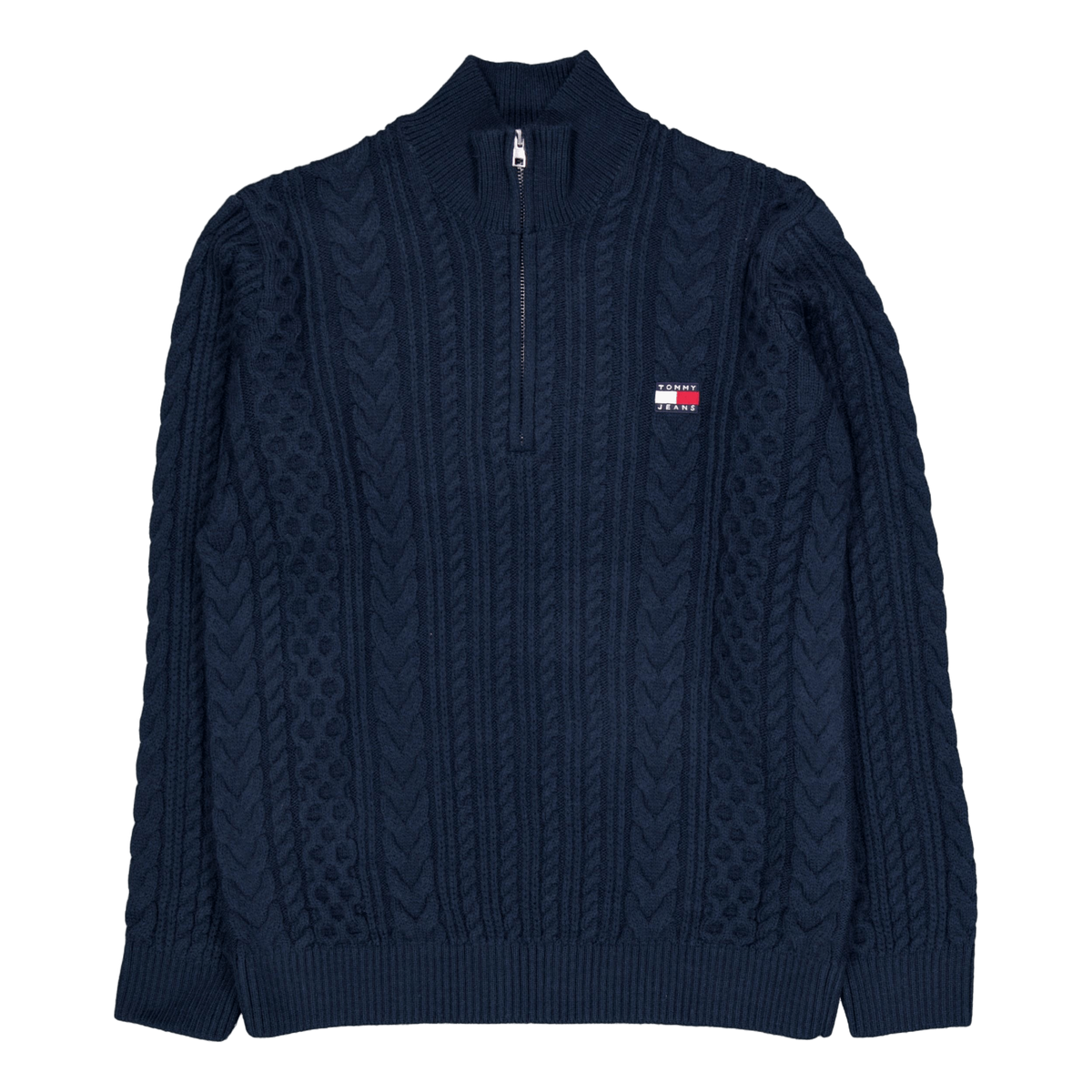 Tjm Reg Cable S Flag 1/4 Zip Dark Night Navy