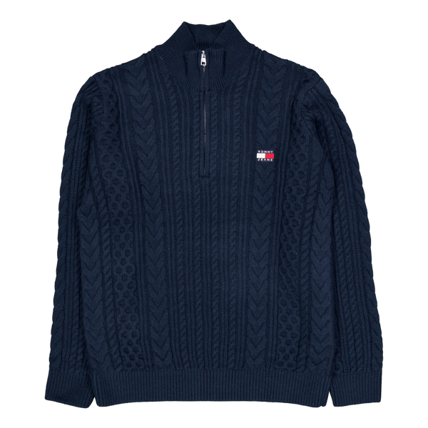 Tjm Reg Cable S Flag 1/4 Zip Dark Night Navy