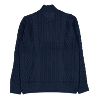 Tjm Reg Cable S Flag 1/4 Zip Dark Night Navy