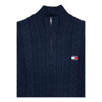 Tjm Reg Cable S Flag 1/4 Zip Dark Night Navy