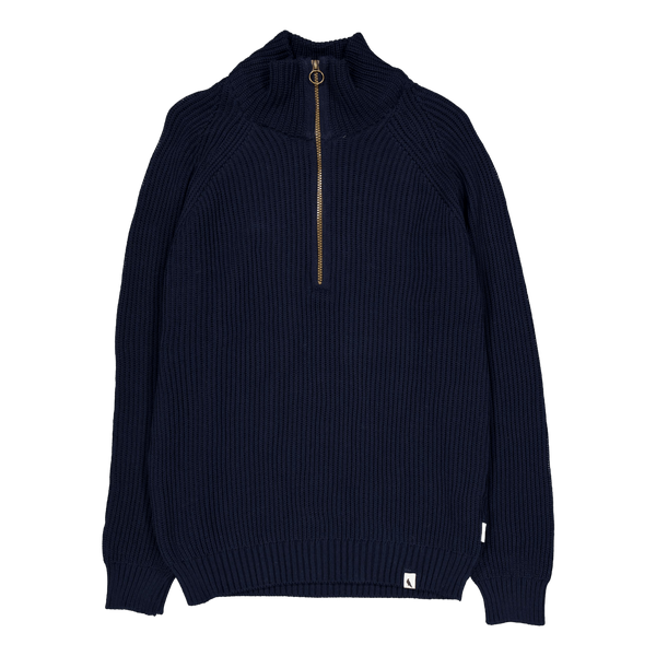 Felix Quarter Zip Jumper Navy