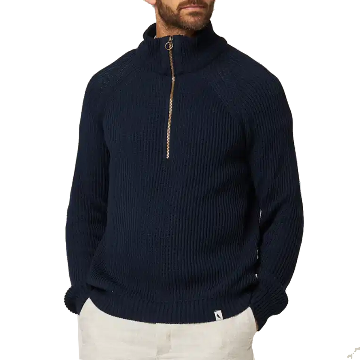 Felix Quarter Zip Jumper Navy