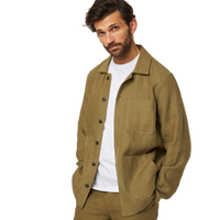 Grange Linen Shacket Khaki