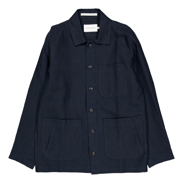 Grange Linen Shacket Navy