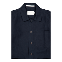 Grange Linen Shacket Navy