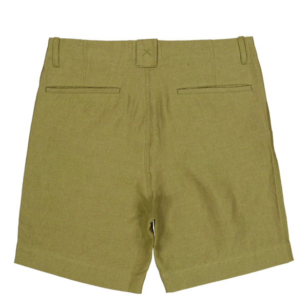 Grange Linen Shorts Moss