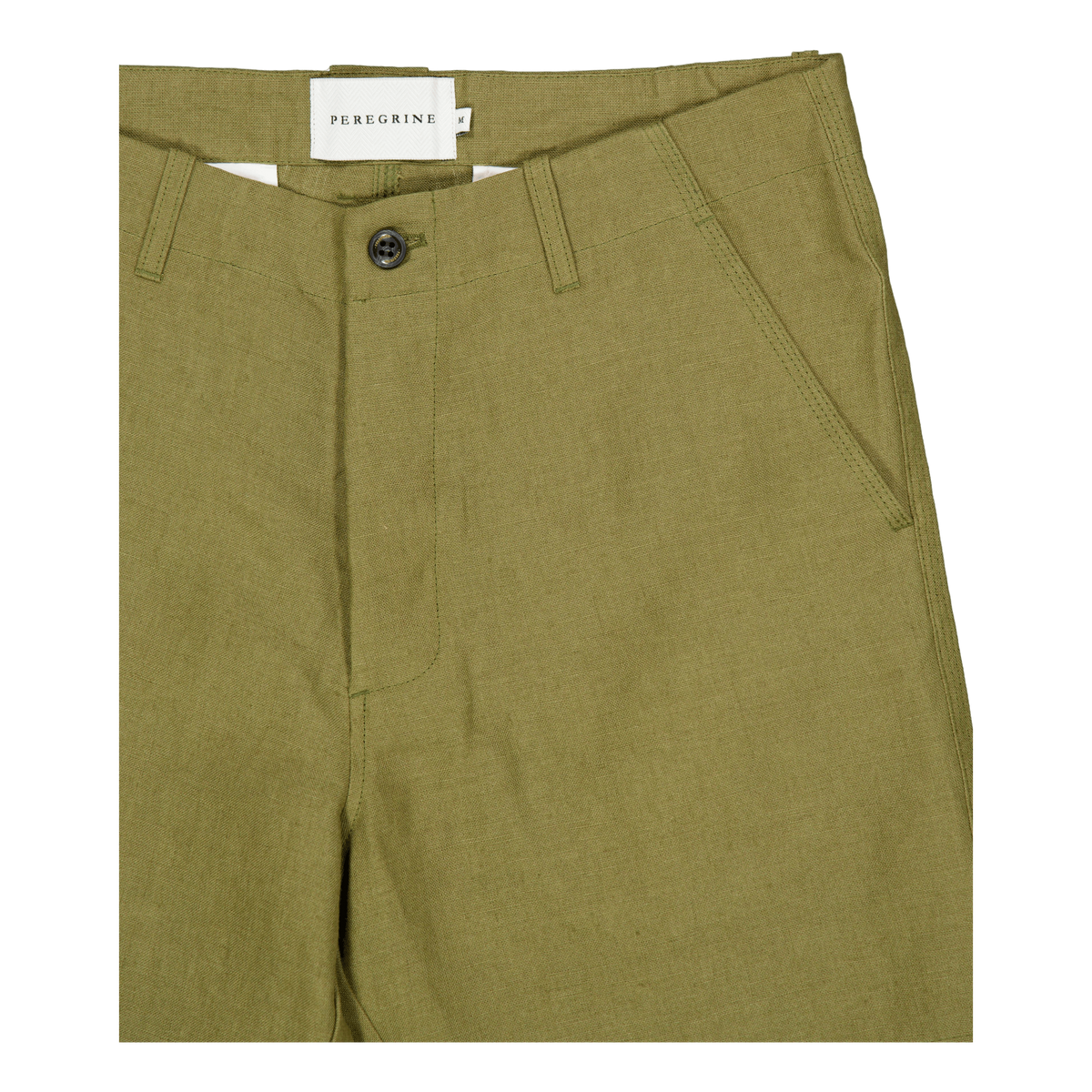 Grange Linen Shorts Moss