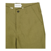 Grange Linen Shorts Moss