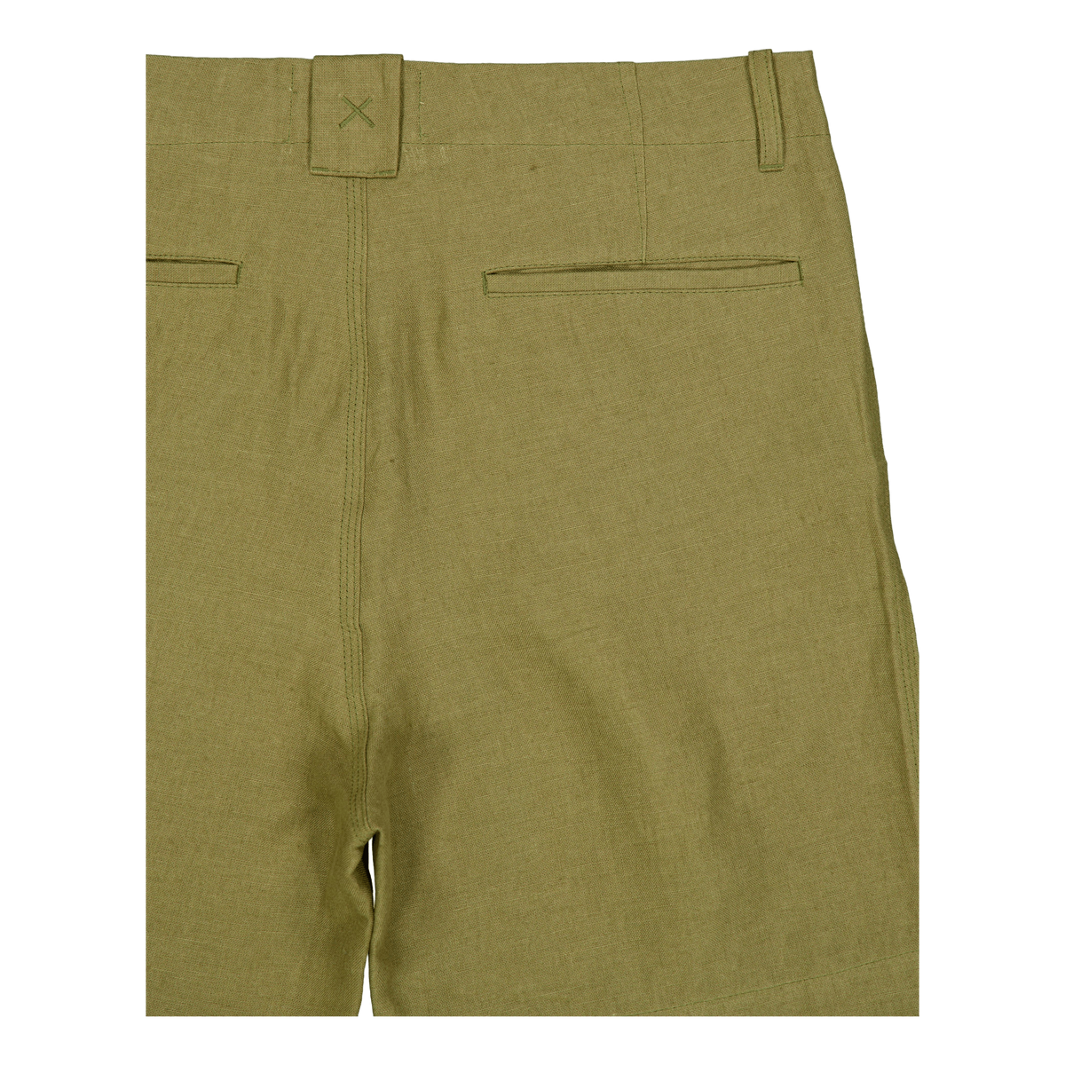 Grange Linen Shorts Moss