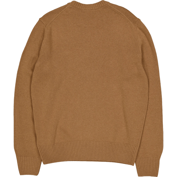 Carded Wool Crew Neck Sweater White Tuy