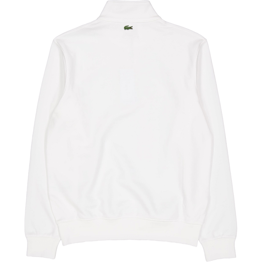 High Neck Zip-up Print Sweatsh White 70v